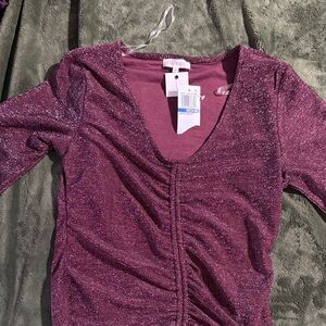 Ultra Flirt Sparkly Purple Top